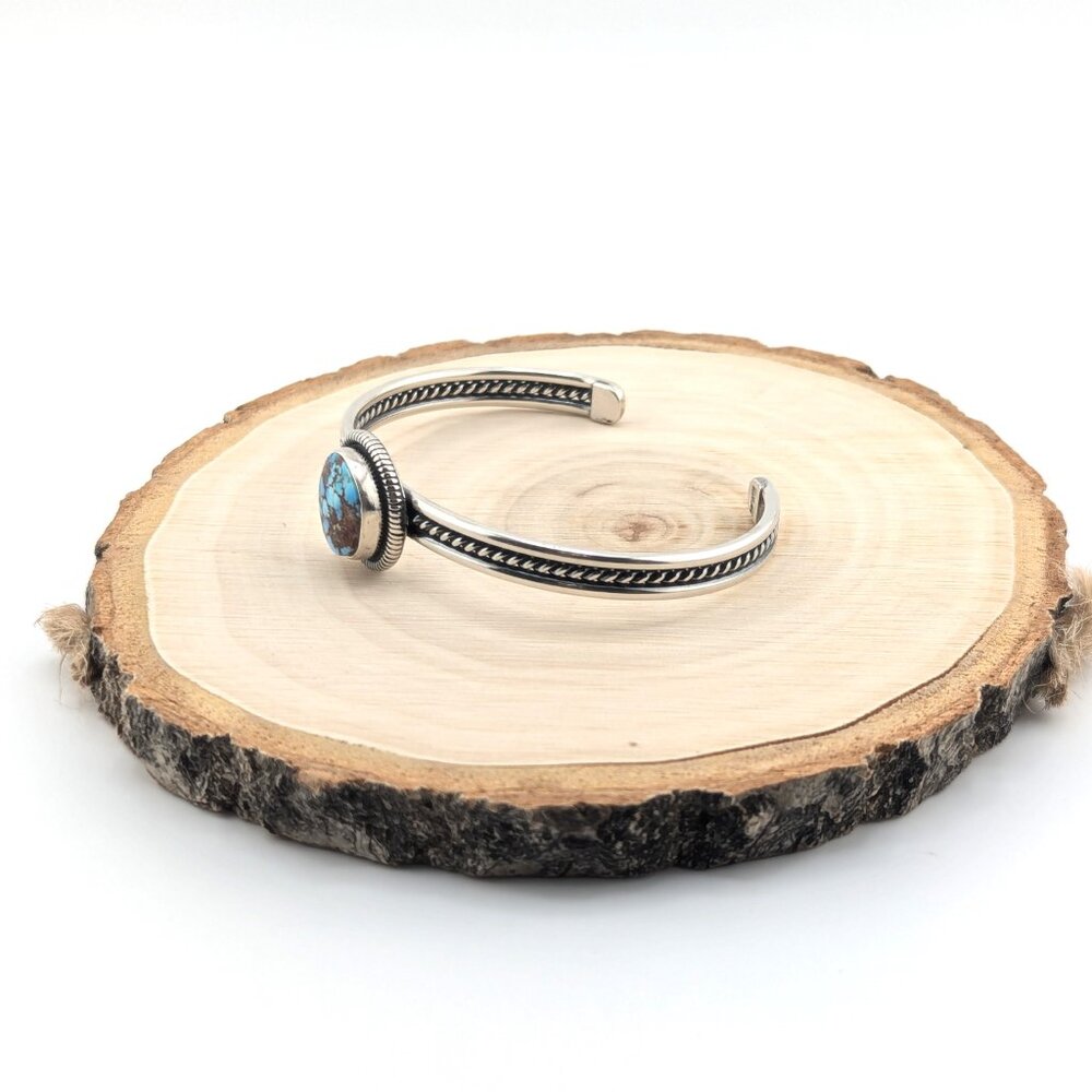 Navajo Sterling Silver Bracelet Turquoise Genuine Native American Jewelry 6.5 ** - Picture 8 of 12